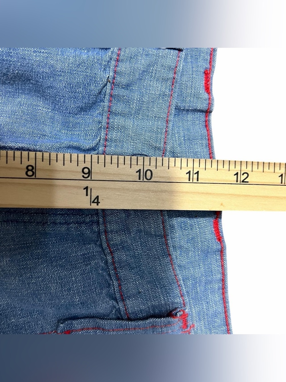 Vintage 70s Wrangler Light Wash Retro Flare Bell Bottoms High Waist Size 27 x 29 - Picture 8 of 9